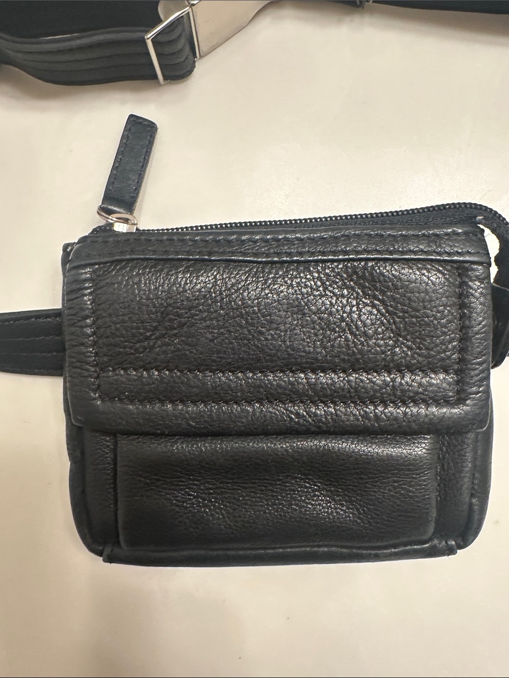 Fossil Black Leather Mini Belt Bag - Picture 2 of 9